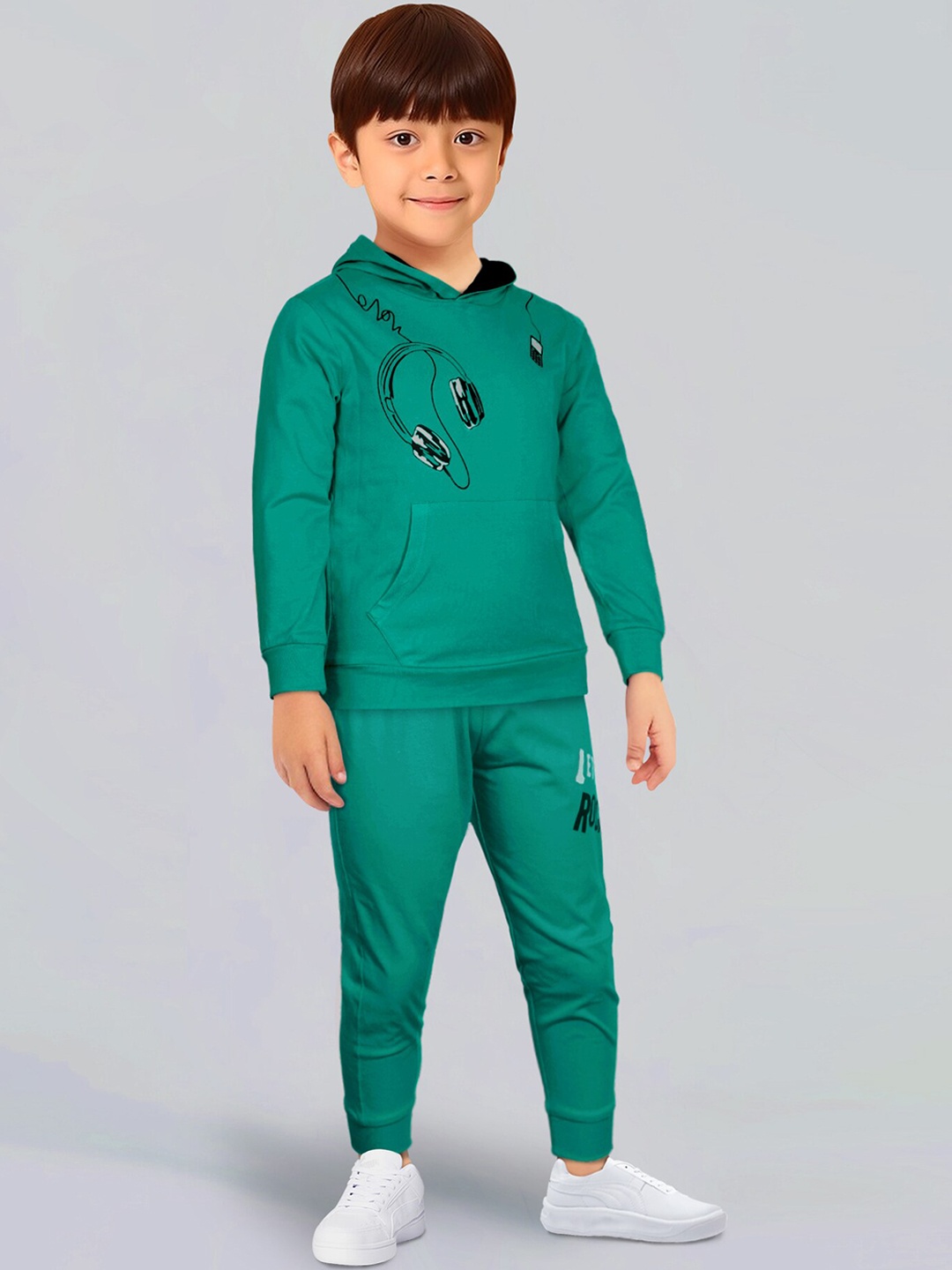 

Toonyport Boys Graphic Printed Pure Cotton Clothing Set, Green