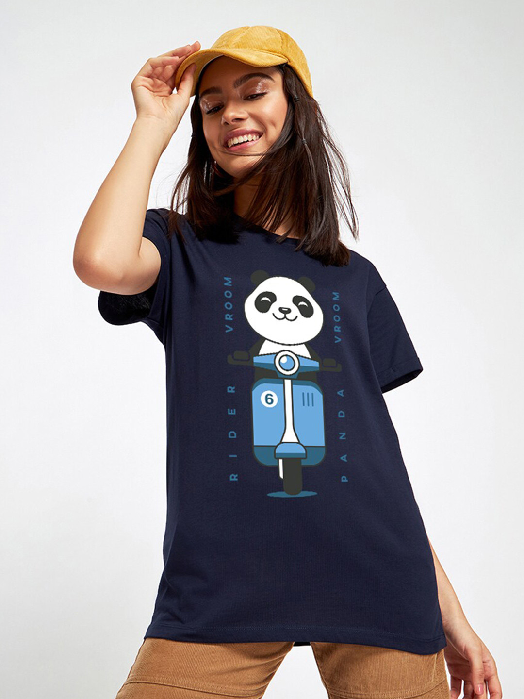 

Bewakoof Panda Printed Relaxed Fit T-shirt, Blue