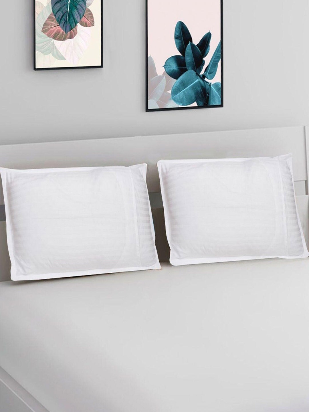 

HOMETALES White 2 Pieces Pillow Covers