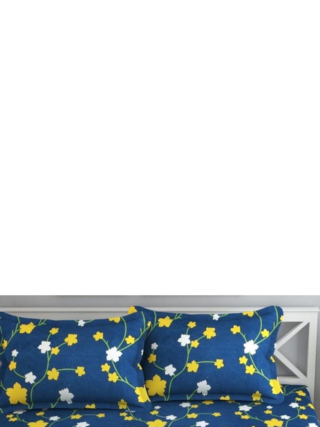 

HOMETALES Blue 2 Pieces Printed Pillow Covers