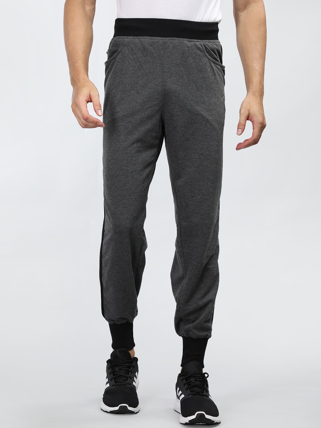 

CHKOKKO Men Cotton Joggers, Grey