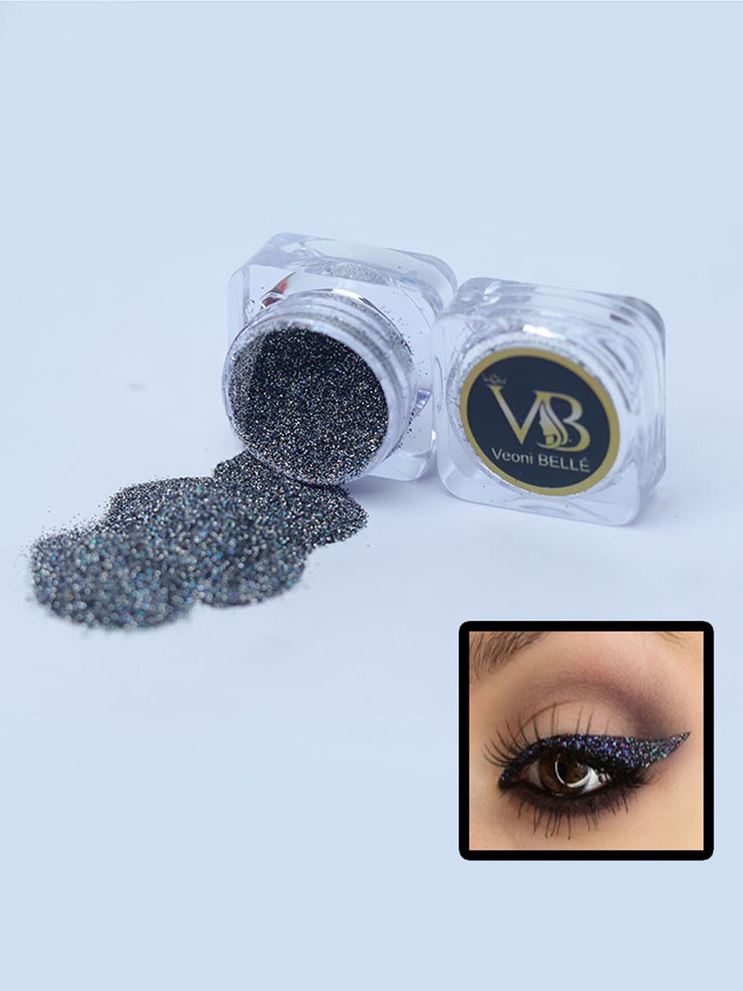 

Veoni BELLE Professional Cosmetics Pigment Loose Powder Eyeshadow 5g - Dark Starlit 14, Grey