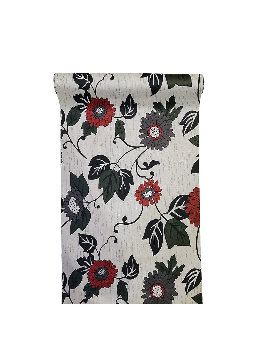 

Dakshya Industries Grey & Black Floral Printed Anti Slip Self Cover Roll