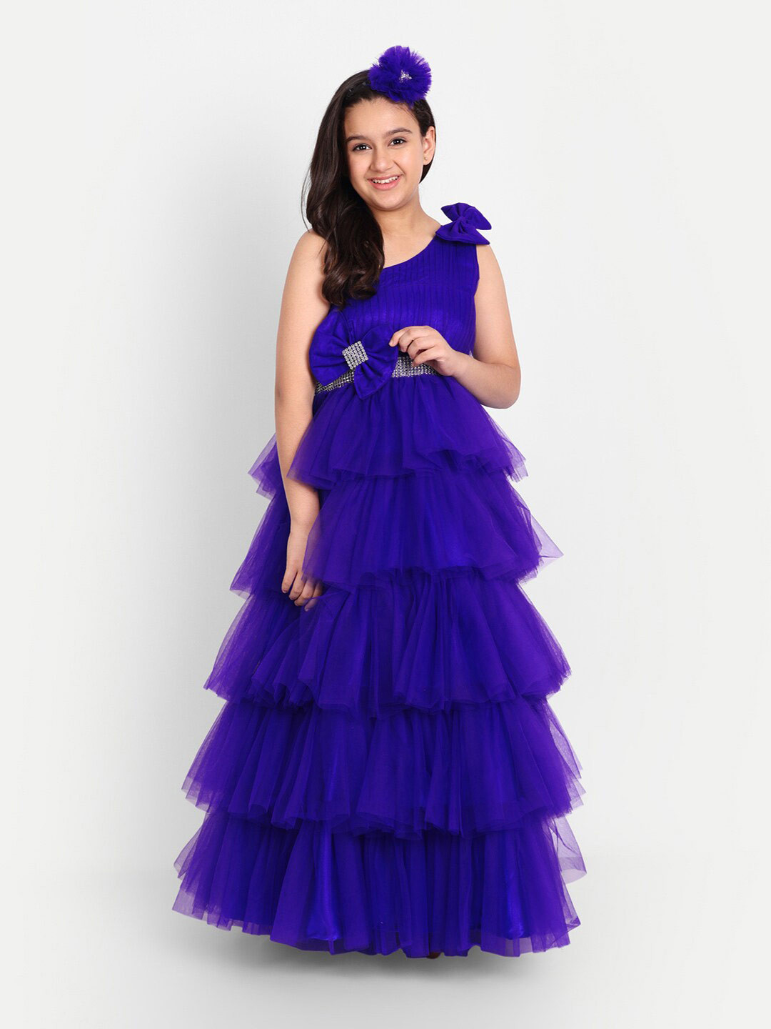 

TILISM Girls Net Fit & Flare Tulle Maxi Dress, Blue