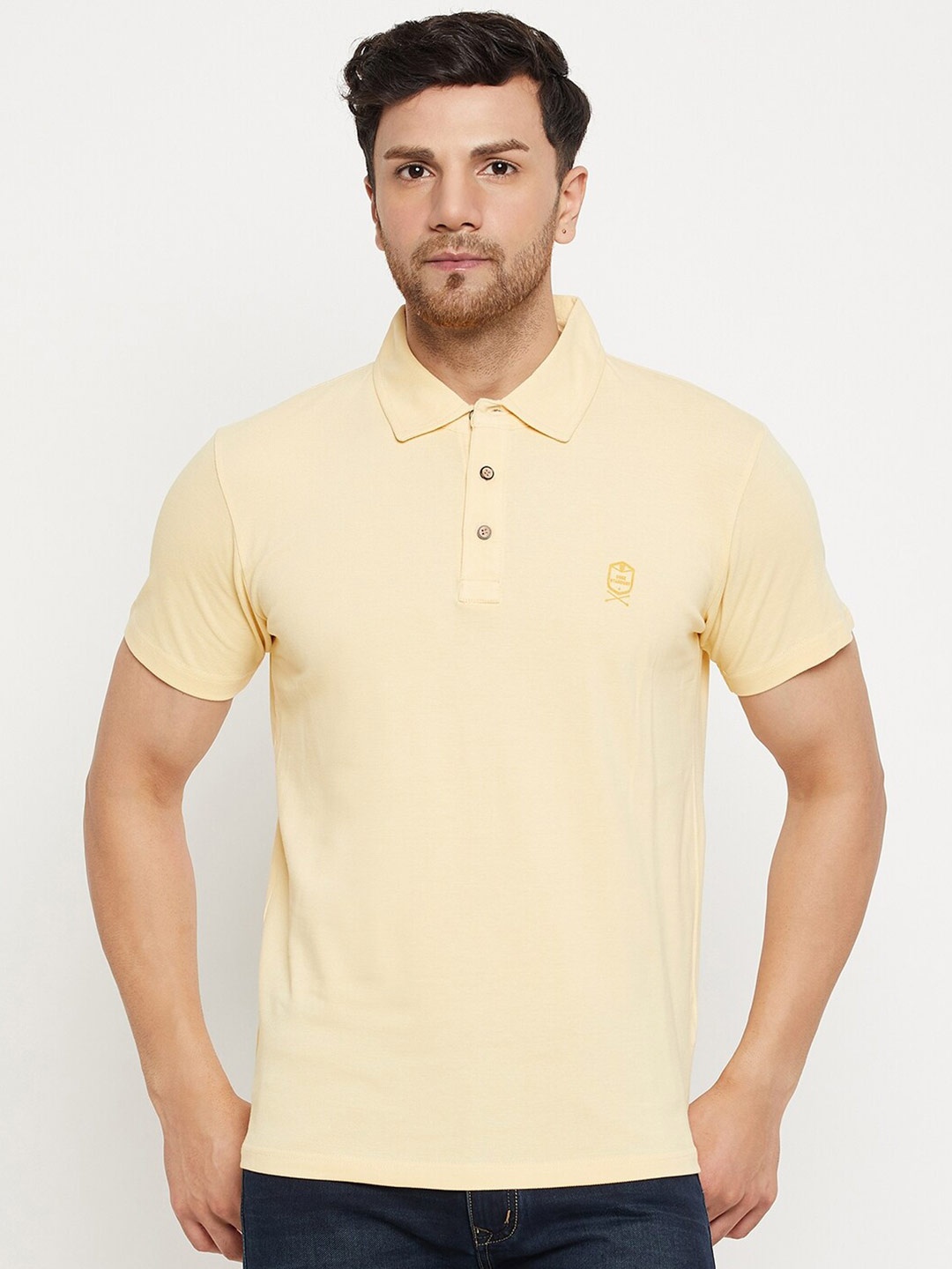 

Duke Polo Collar Slim Fit Cotton T-shirt, Yellow