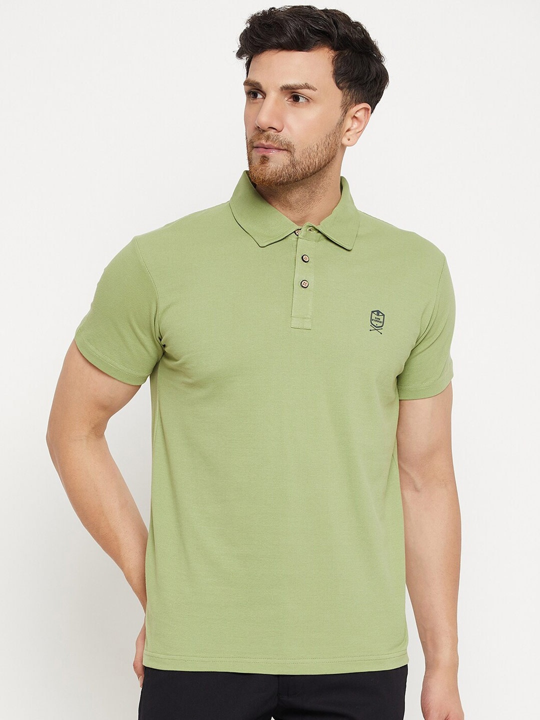 

Duke Polo Collar Slim Fit Cotton T-shirt, Green