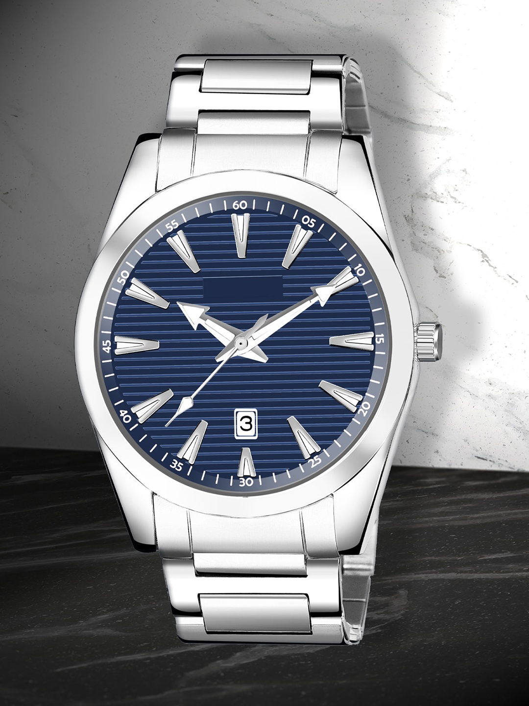

Shocknshop Men Stainless Steel Bracelet Style Straps Analogue Watch WCH87Blue, Blue