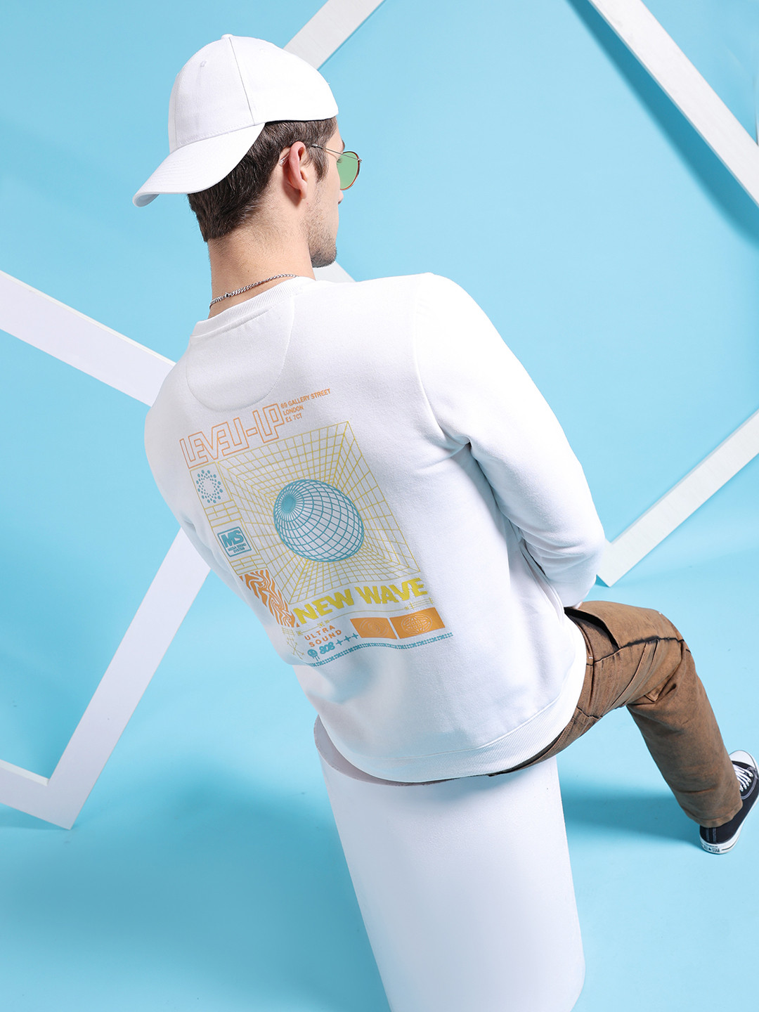 

The Indian Garage Co Graphic Printed Pullover Sweatshirt, White
