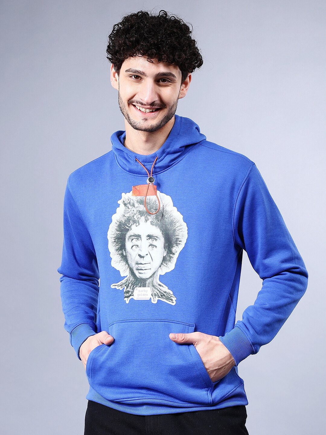 

The Indian Garage Co Graphic Printed Hooded Sweatshirt, Blue