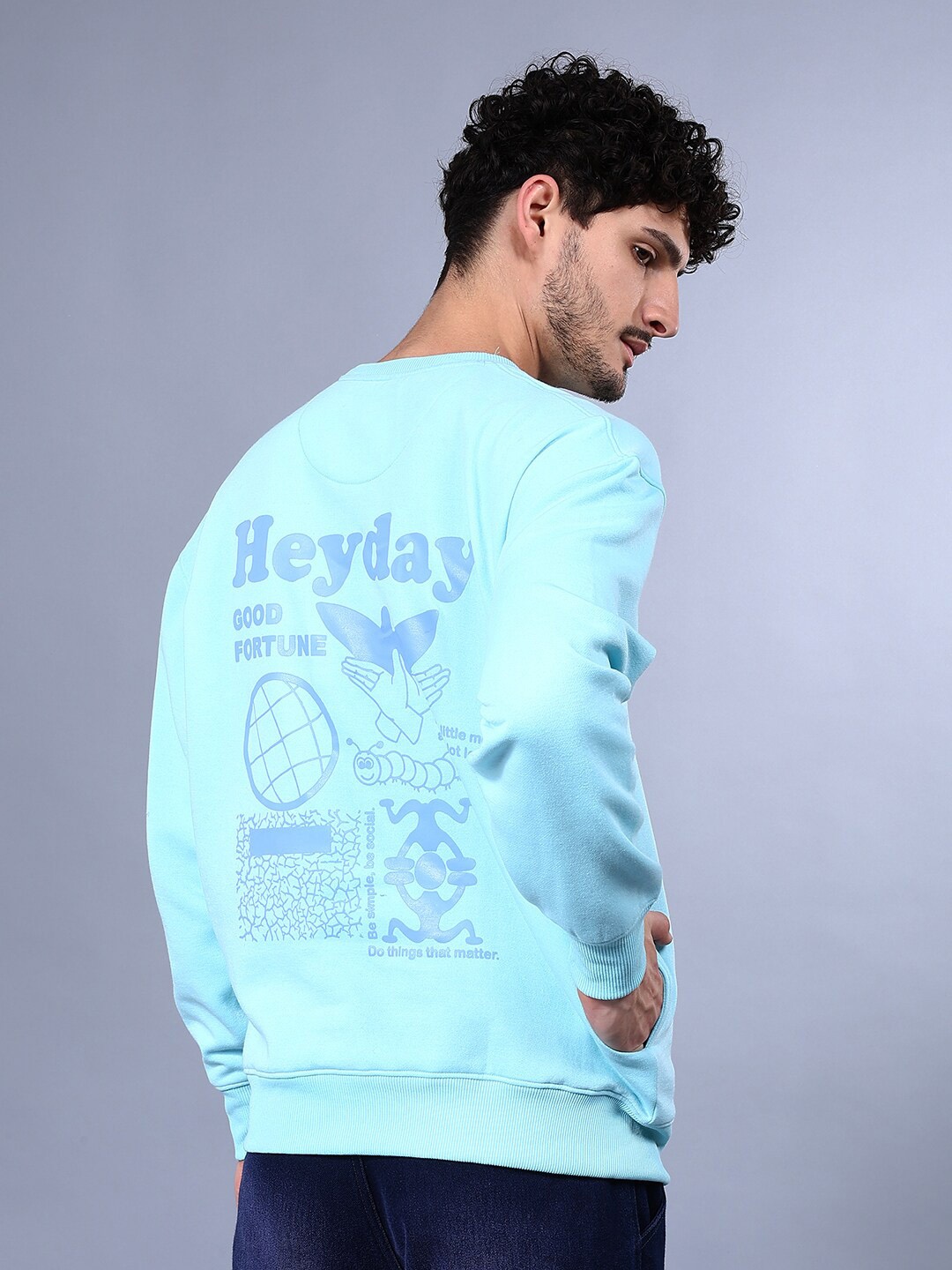 The Indian Garage Co Printed Sweatshirt, Blue
