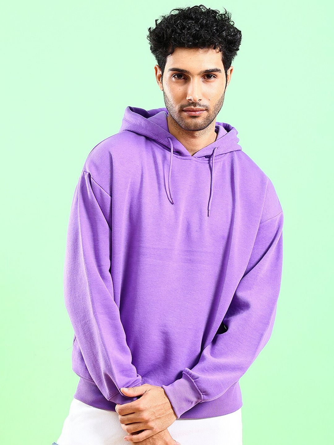 

The Indian Garage Co Hooded Long Sleeve Oversized Pullover Sweatshirt, Purple