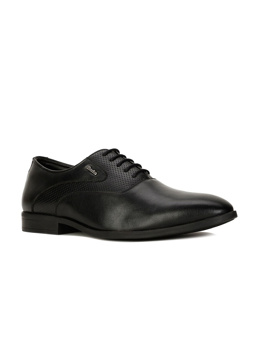 

Bata Men Perforated Formal Oxfords, Black