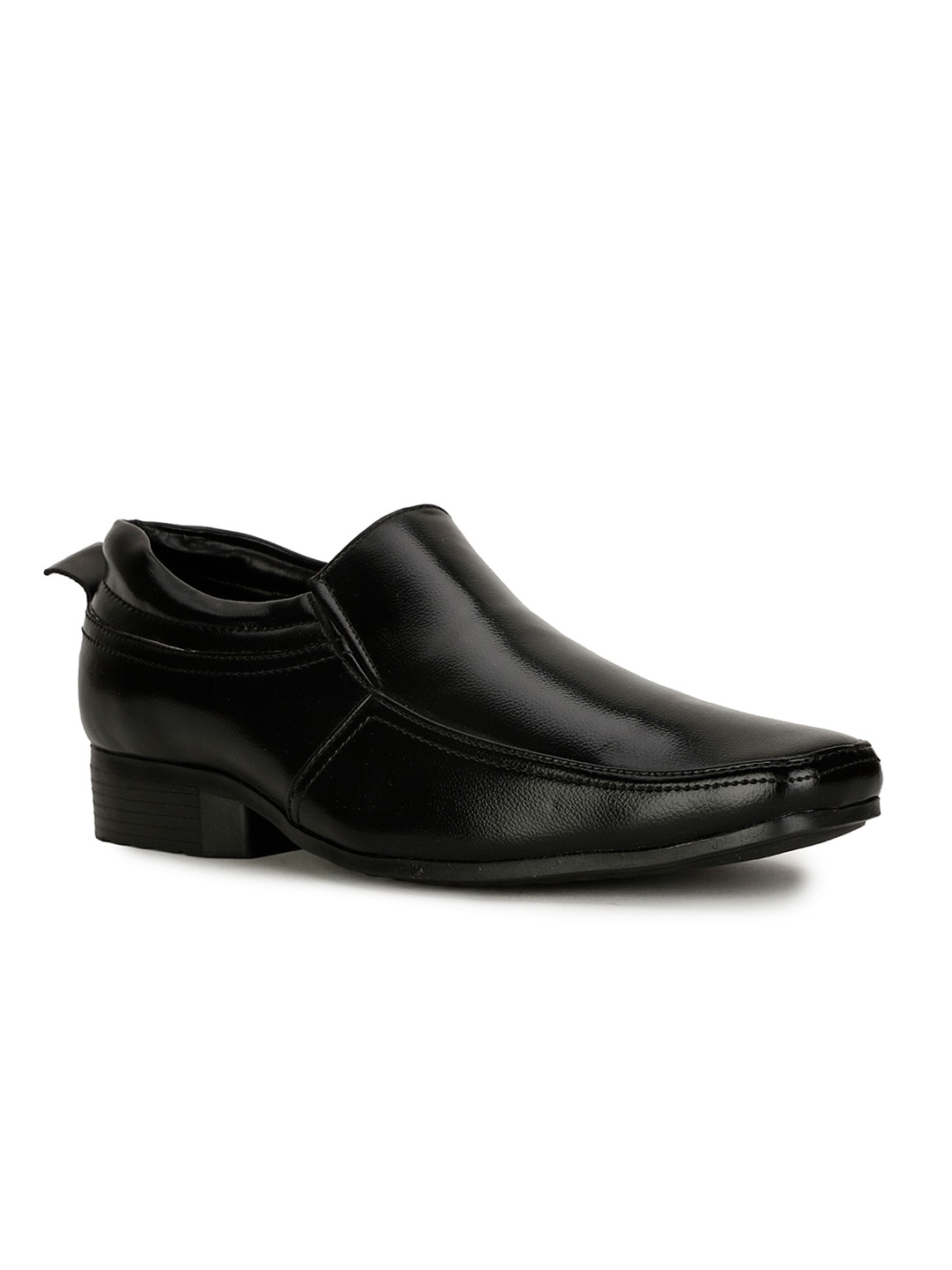 

Bata Men Round Toe Formal Slip On Shoes, Black