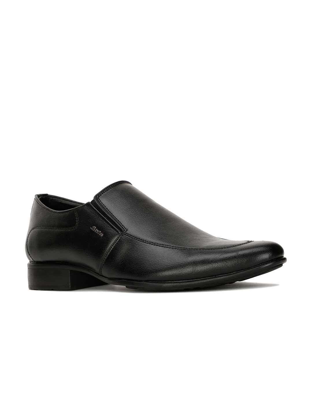 

Bata Men Round Toe Formal Slip On Shoes, Black