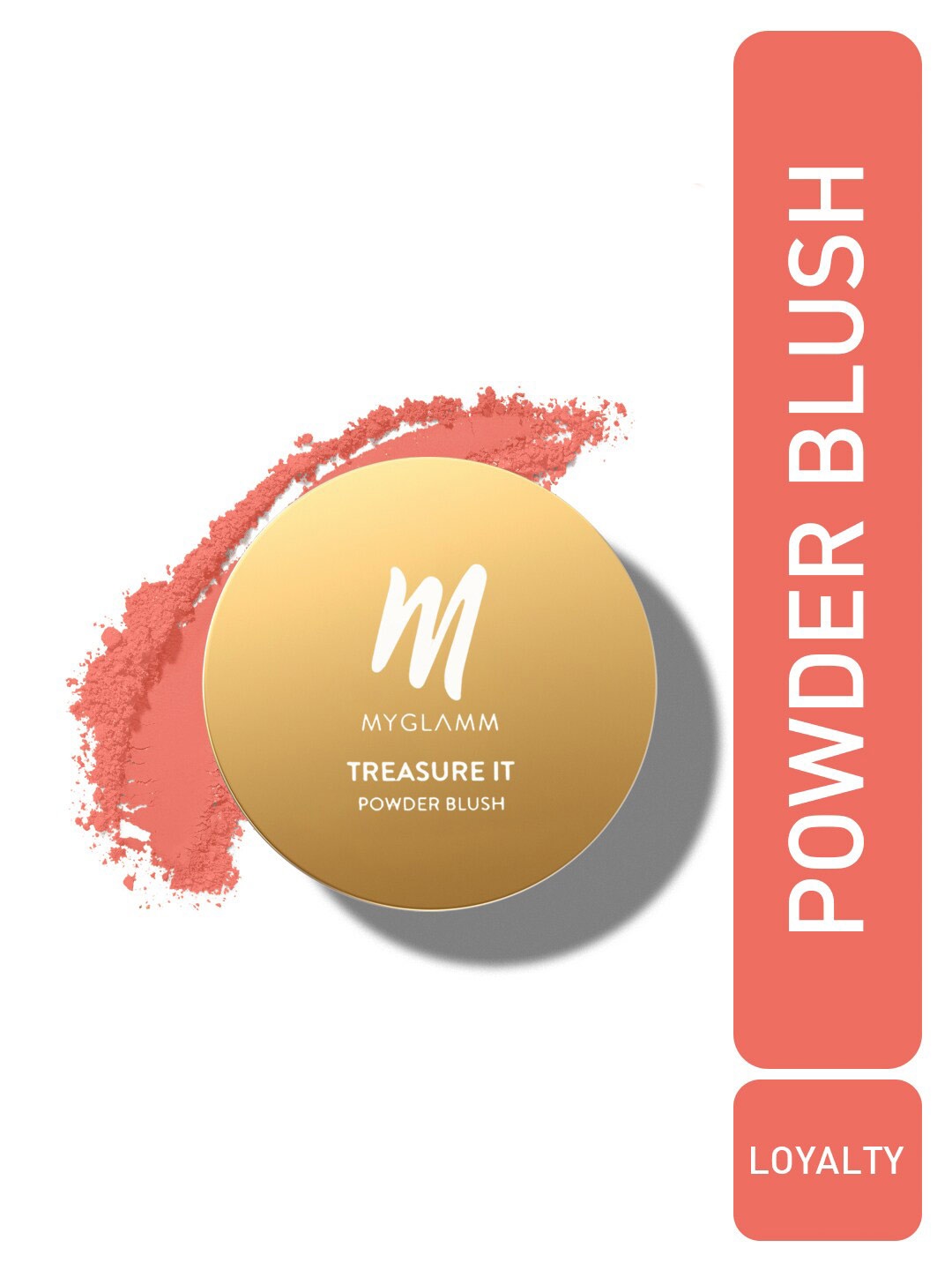 

MyGlamm Treasure IT Powder Matte Blush - 4g - Loyalty, Peach