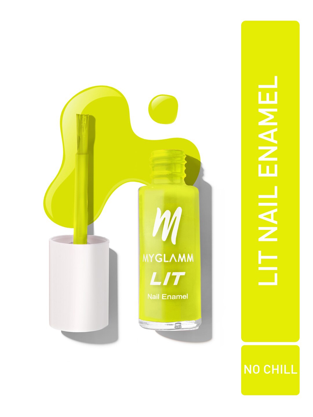 

MyGlamm LIT Long Lasting Nail Enamel 7ml - No Chill, Yellow