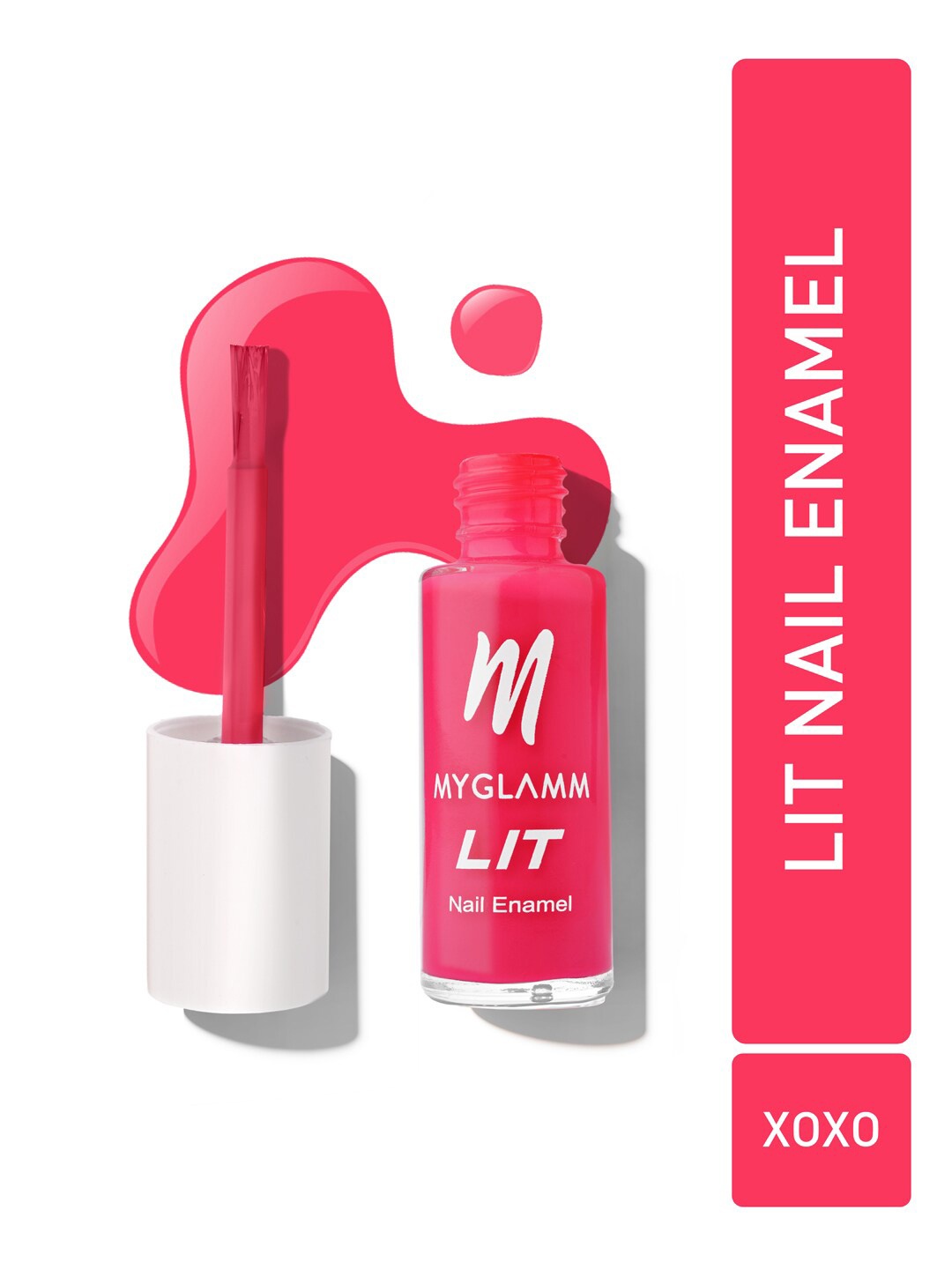 

MyGlamm LIT Long Lasting Nail Enamel 7ml - XOXO, Red