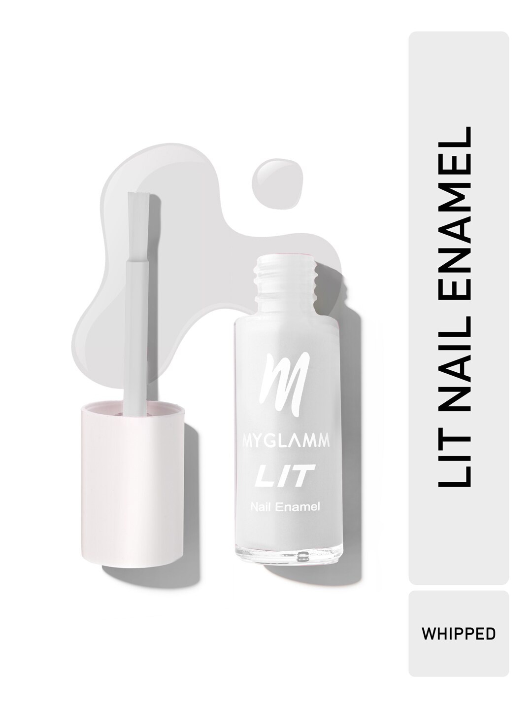 

MyGlamm LIT Long Lasting Nail Enamel 7ml - Whipped, White