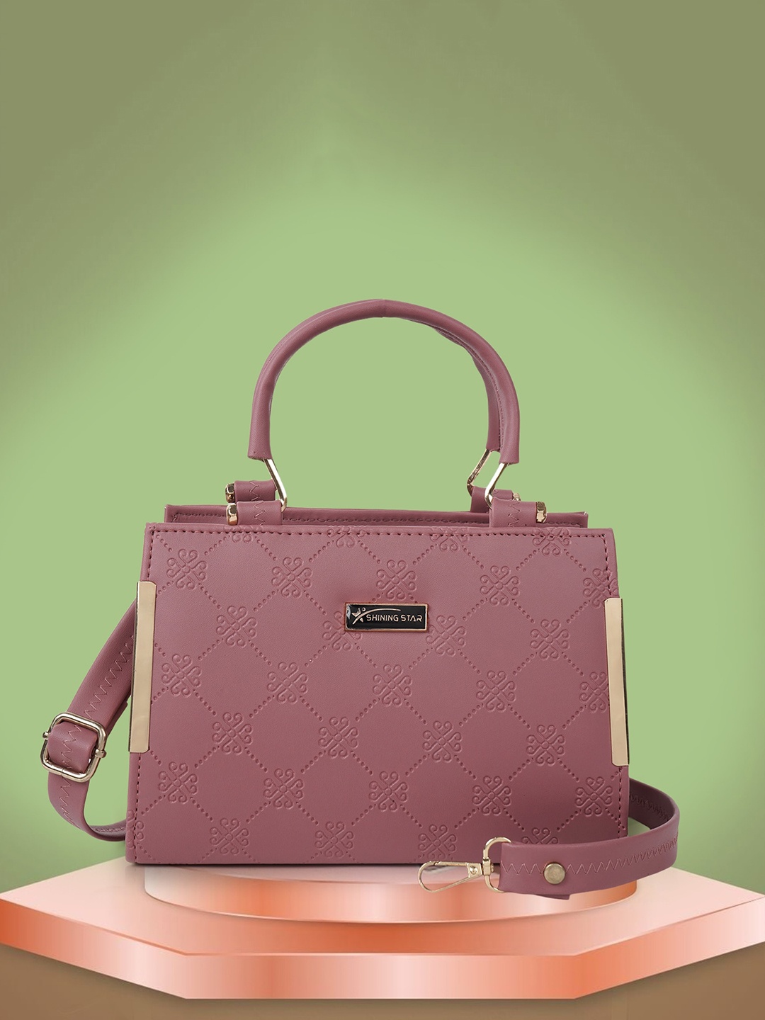 

SHINING STAR Structured Handheld Bag, Pink