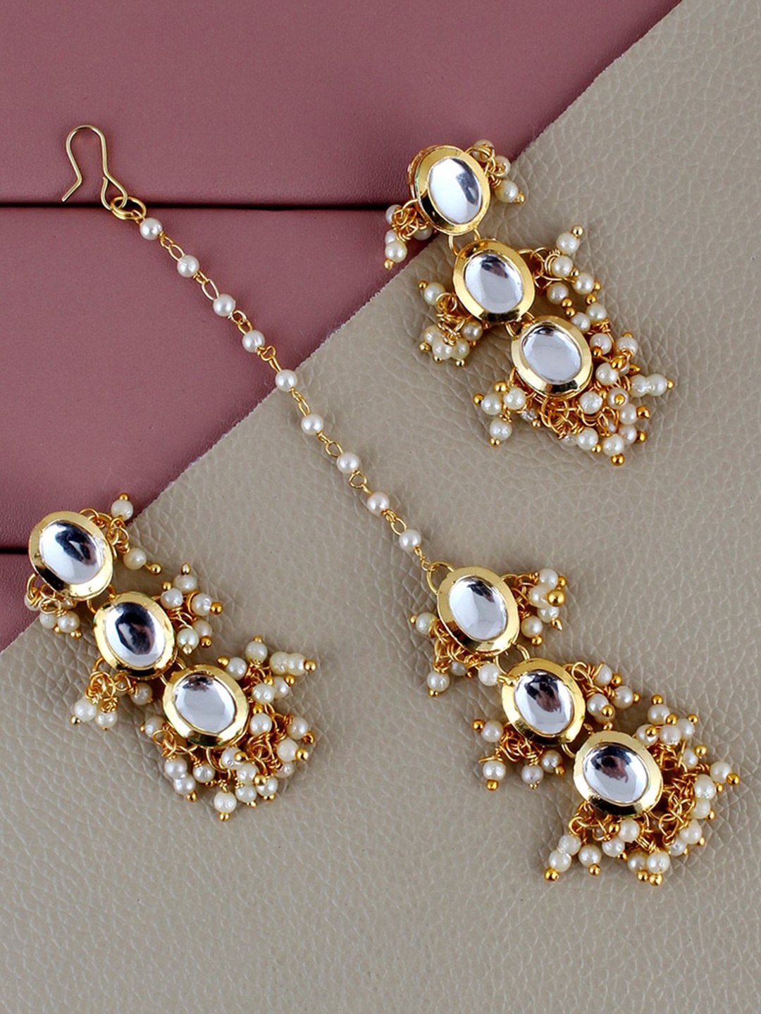 

LUCKY JEWELLERY Gold Plated Jewellery Set