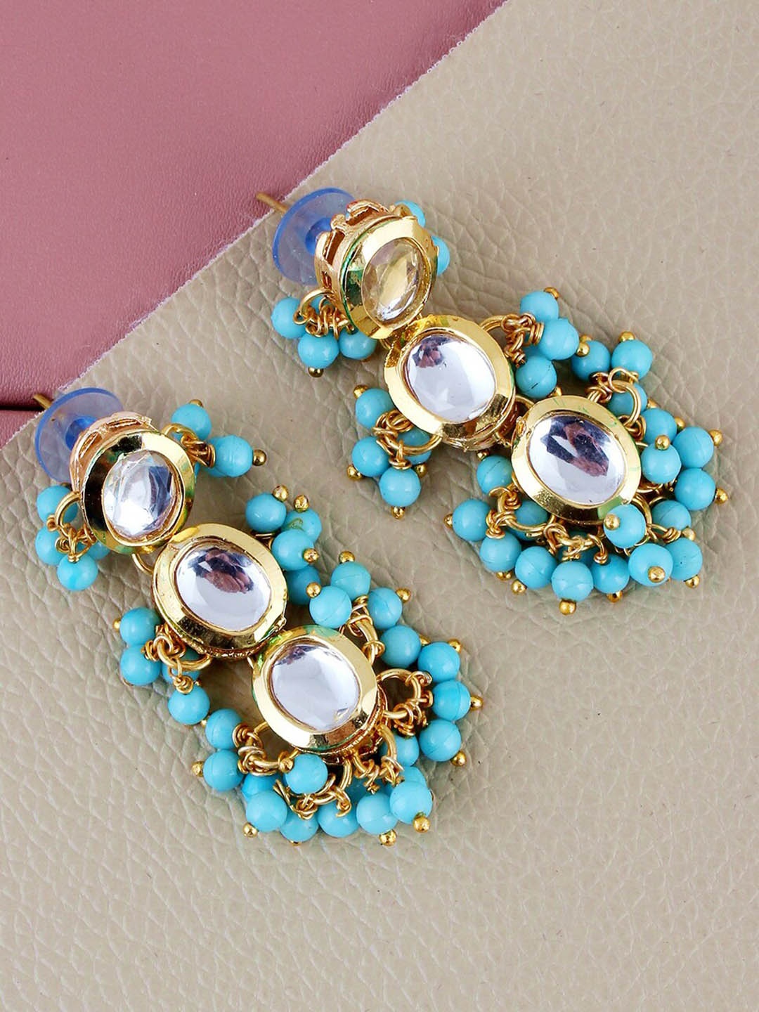 

LUCKY JEWELLERY Gold Plated Drop Earrings