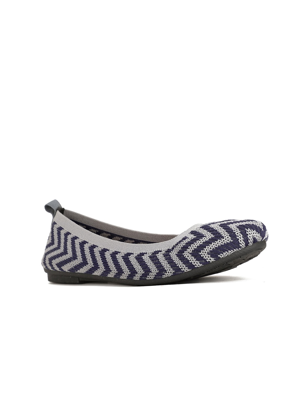 

Bata BEATH Round Toe Textured Fabric Ballerinas, Navy blue