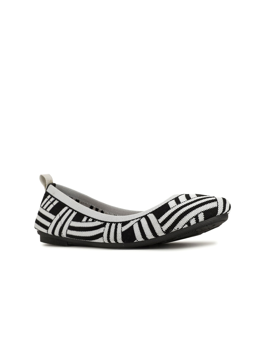 

Bata MAPLE Printed Round Toe Ballerinas, Grey