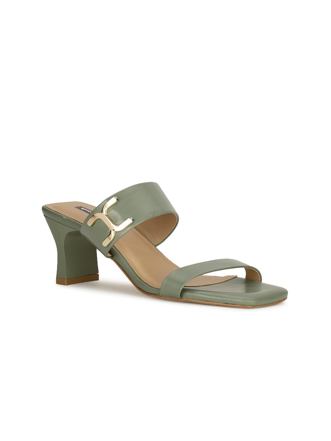 

Bata DOTTIE Embellished Open Toe Block Heels, Green