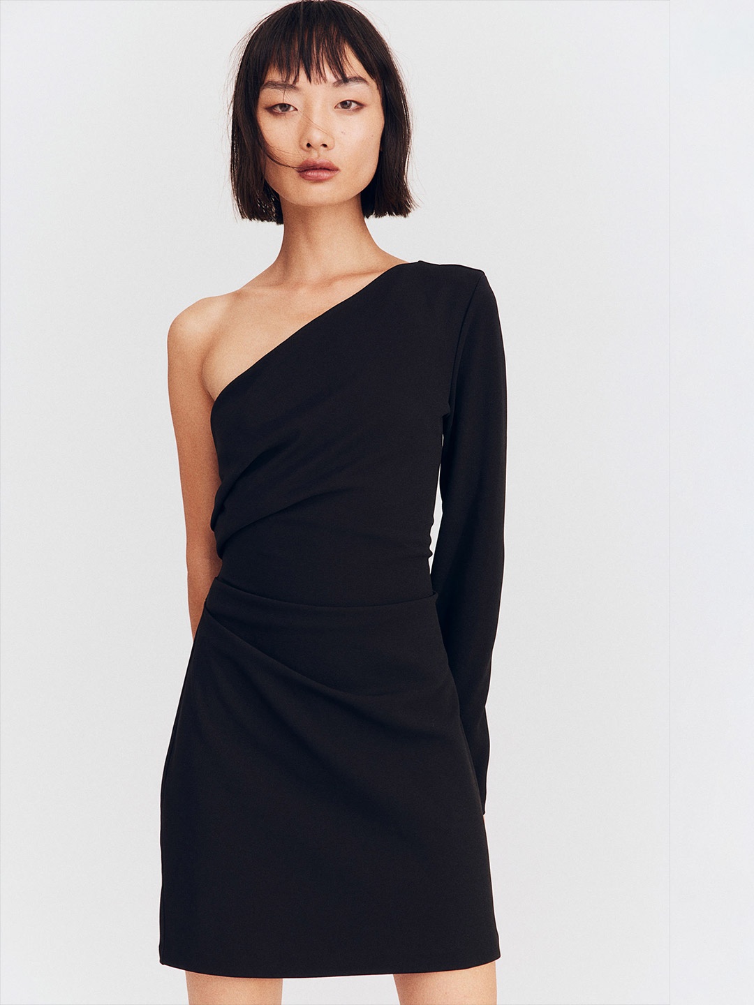 

H&M One-Shoulder Bodycon Dress, Black