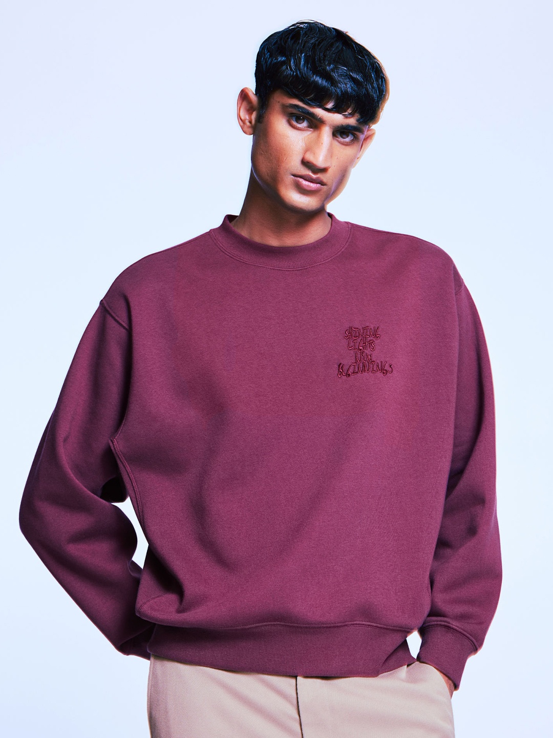 

H&M Relaxed Fit Sweatshirt, Red