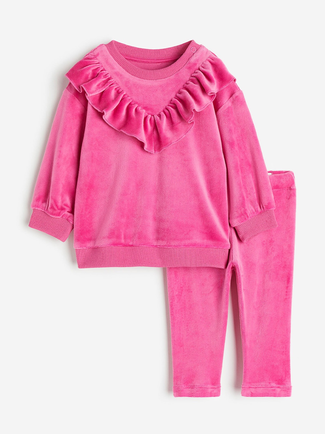 

H&M Girls 2-Piece Velour Set, Pink