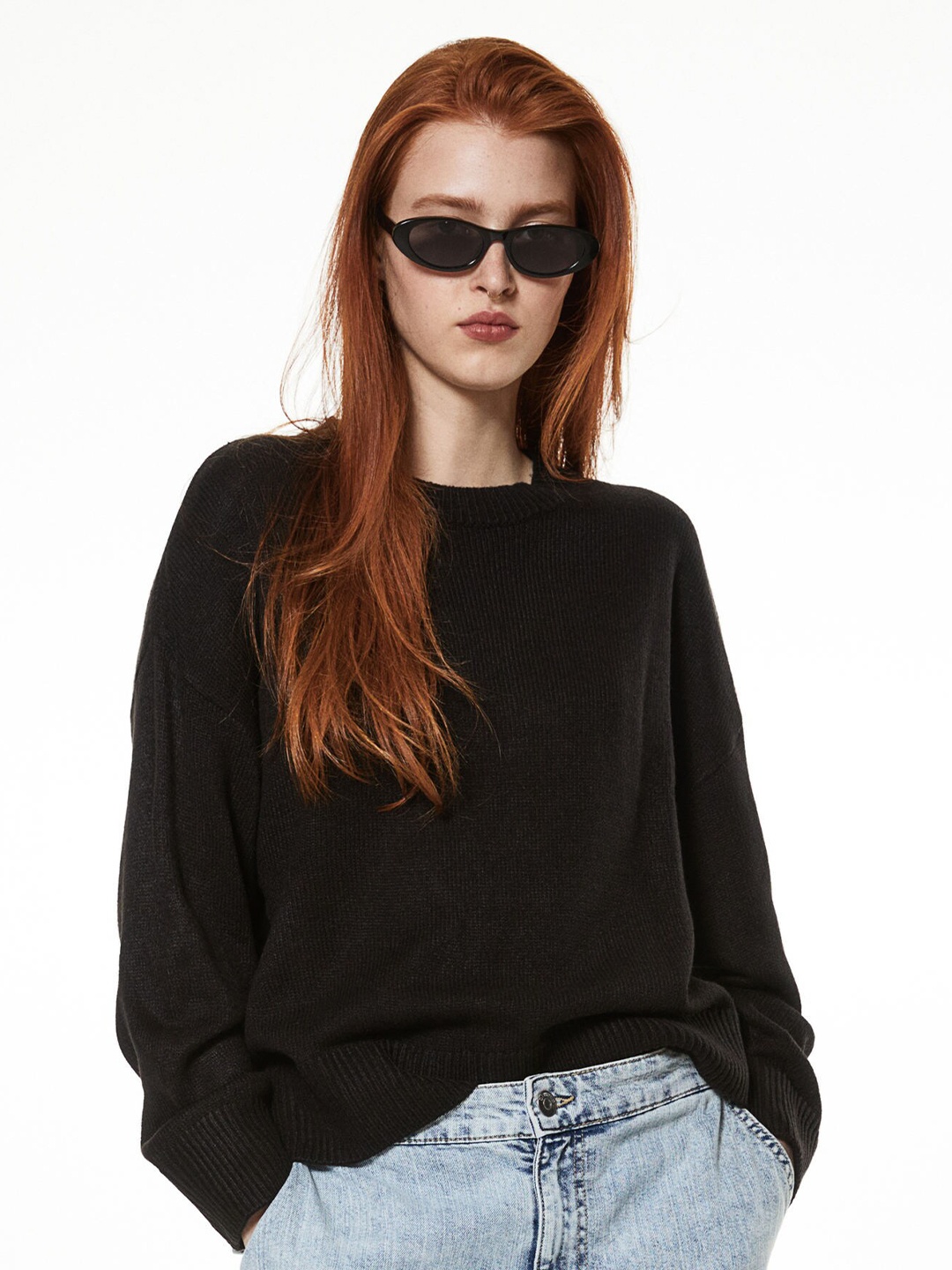 

H&M Acrylic Jacquard-Knit Jumper, Black