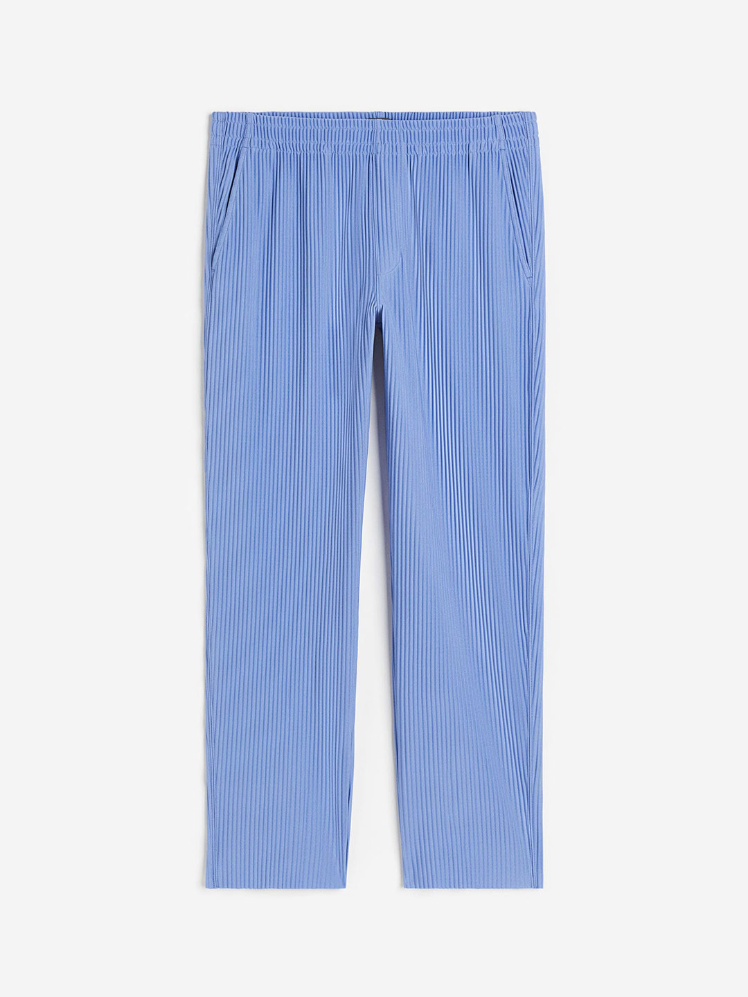 

H&M Men Regular Fit Pleated Joggers, Blue