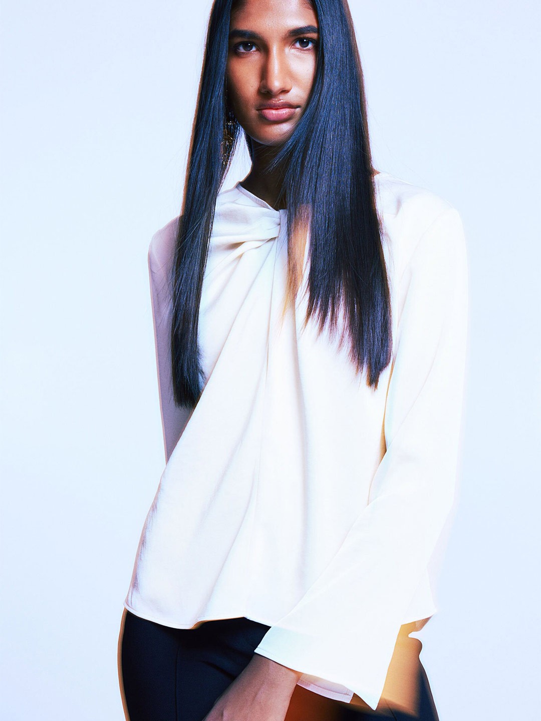 

H&M Twist-Detail Blouse, White