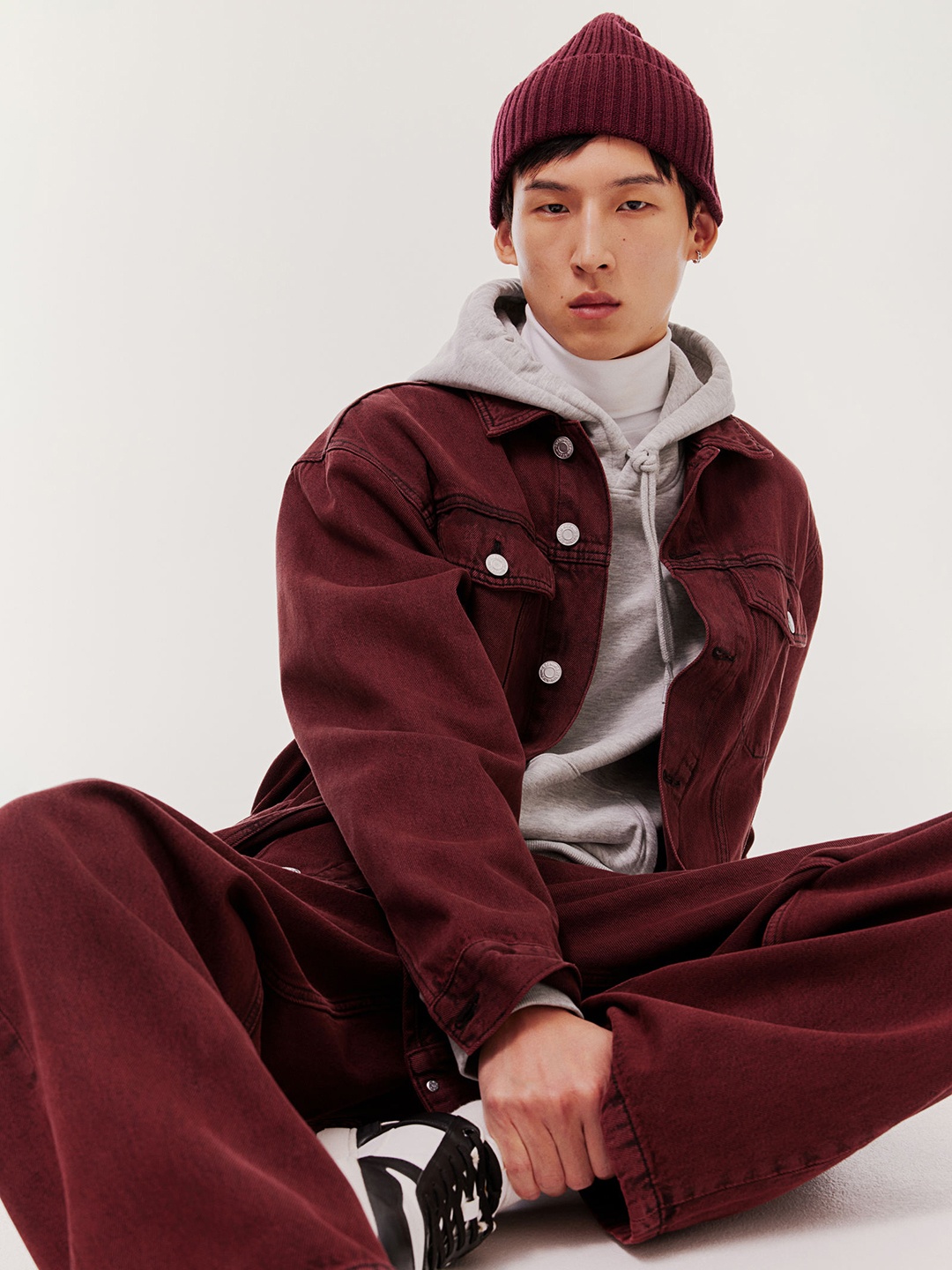 

H&M Men Rib-knit Hat, Red