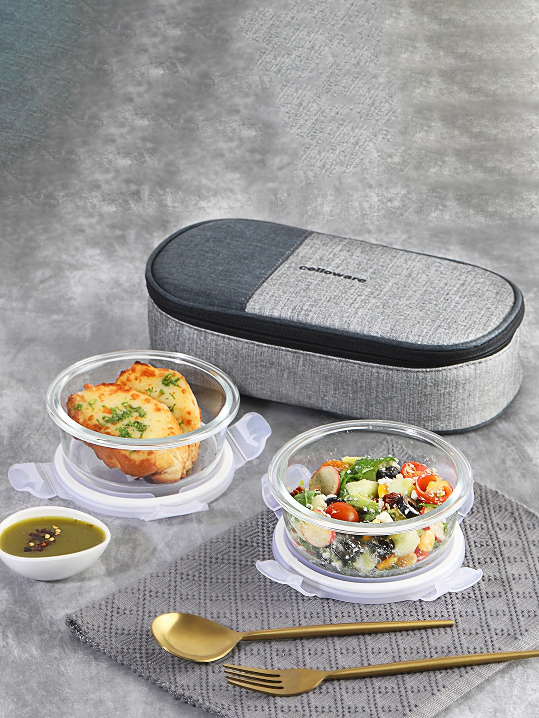 

Cello Delighta Transparent Glass Round Microwave & Dishwasher Safe Lunch Box