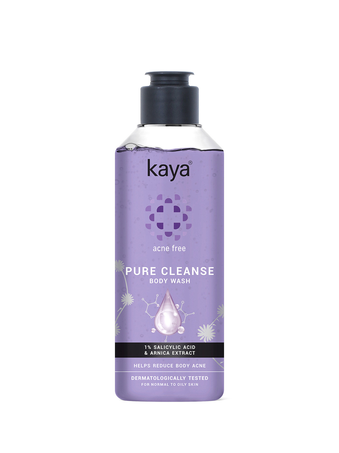 

Kaya Pure Cleanse Body Wash with 1% Salicylic Acid Reduces Acne & Inflammation - 250ml, Lavender