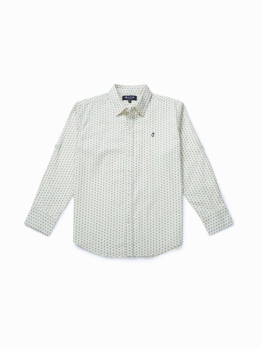 

Gini and Jony Boys Micro Disty Printed Cotton Casual Shirt, Yellow