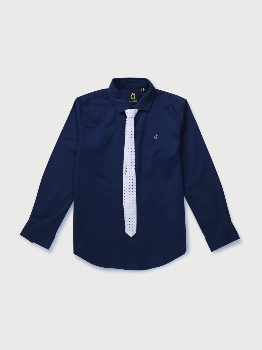 

Gini and Jony Boys Spread Collar Cotton Casual Shirt, Navy blue
