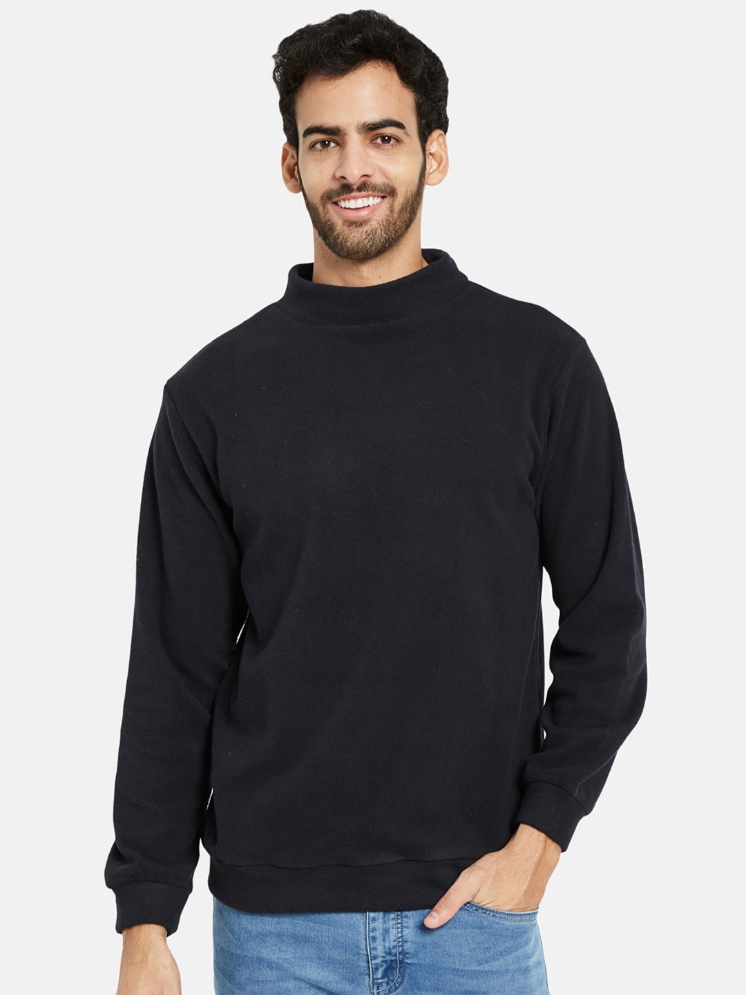

Octave Long Sleeves Fleece Pullover, Navy blue