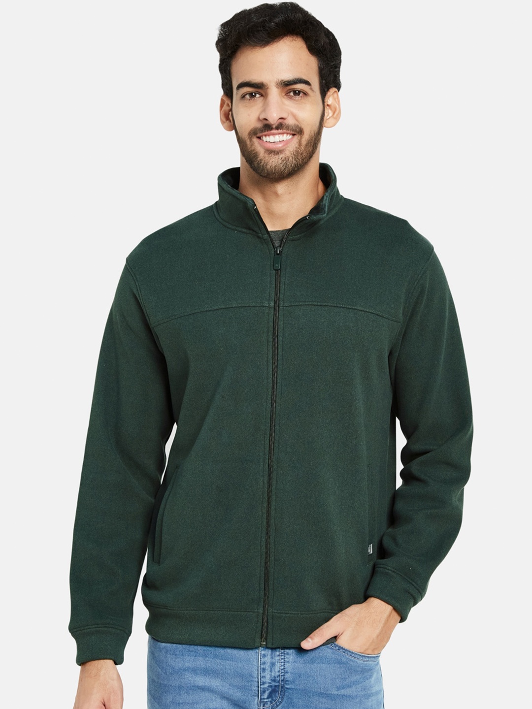 

Octave Mock Collar Fleece Sweatshirt, Olive