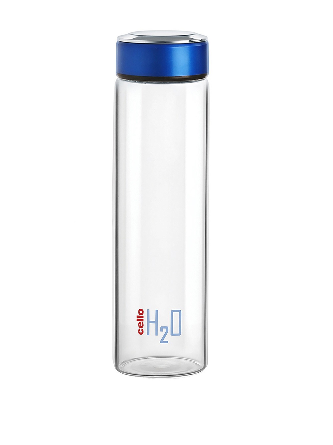 

Cello H2O Blue Borosilicate Glass Water Bottle- 600 ml