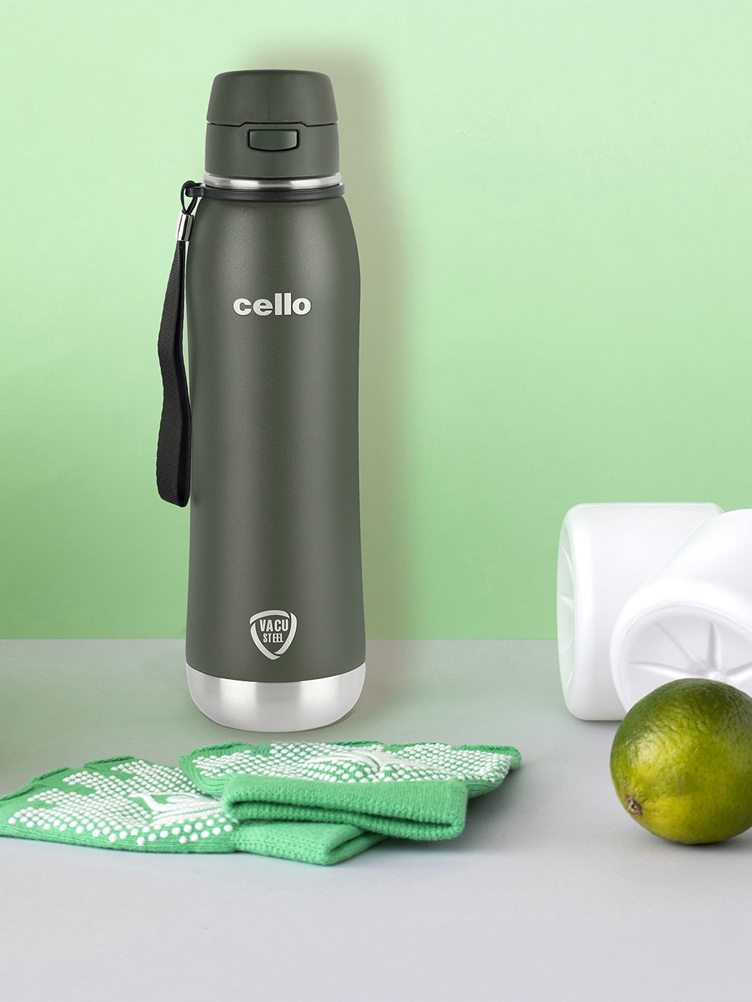 

Cello Duro Ace Green Hot & Cold Vacuum Insulated Flask With Screw Lid -600ml