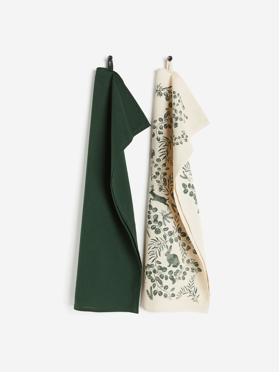 

H&M Green & Beige 2-Pack Cotton Tea Towels