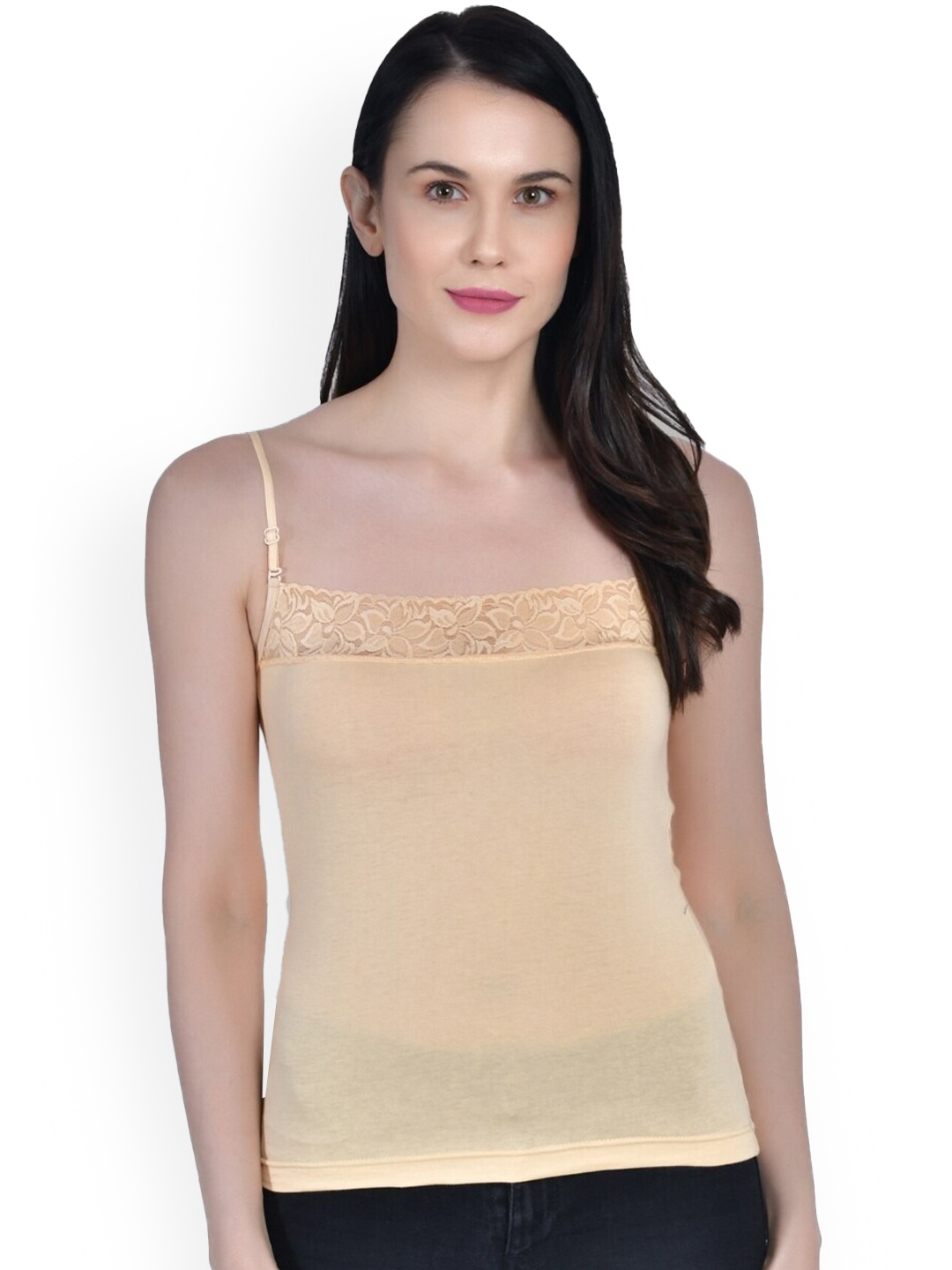 

Aimly Cotton Non-Padded Camisole, Beige