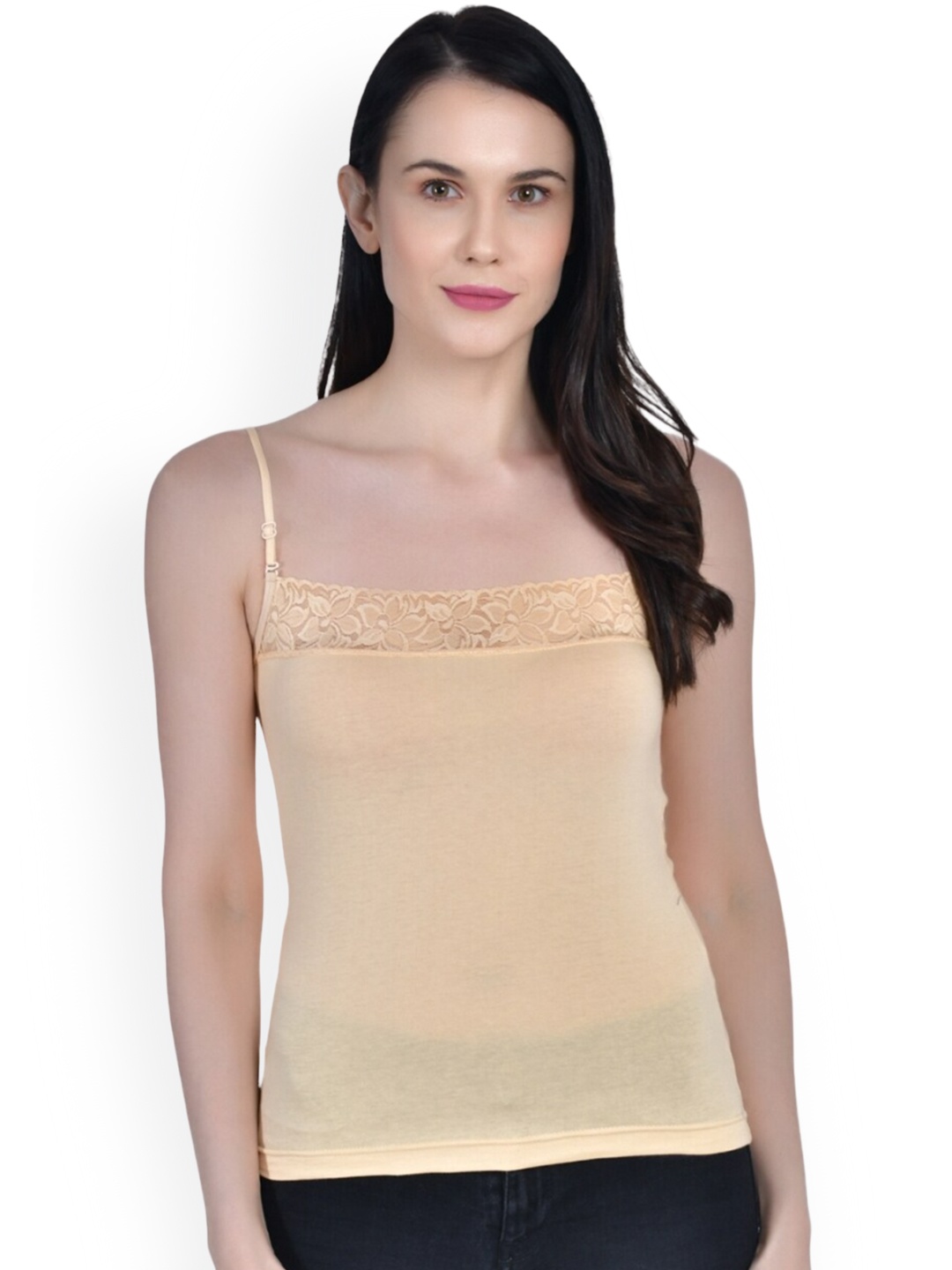 

Aimly Cotton Non-Padded Camisole, Beige