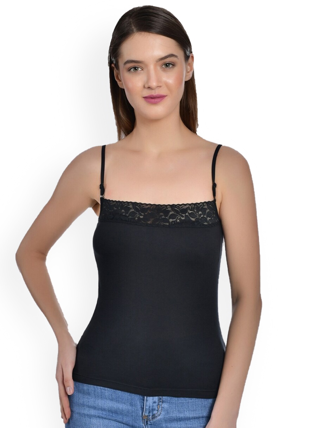 

Aimly Cotton Non-Padded Camisole, Black