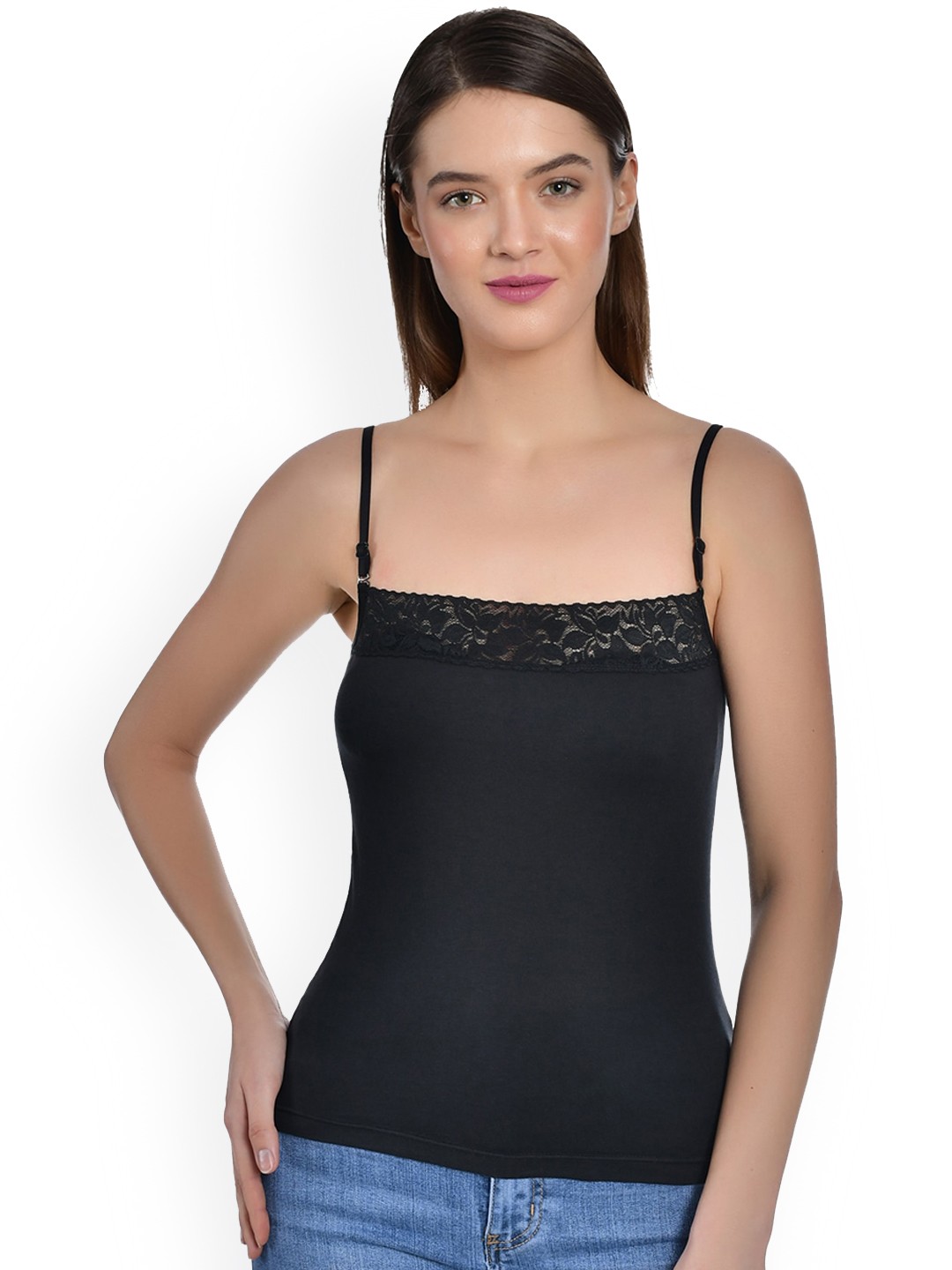 

Aimly Non-Padded Cotton Camisole, Black