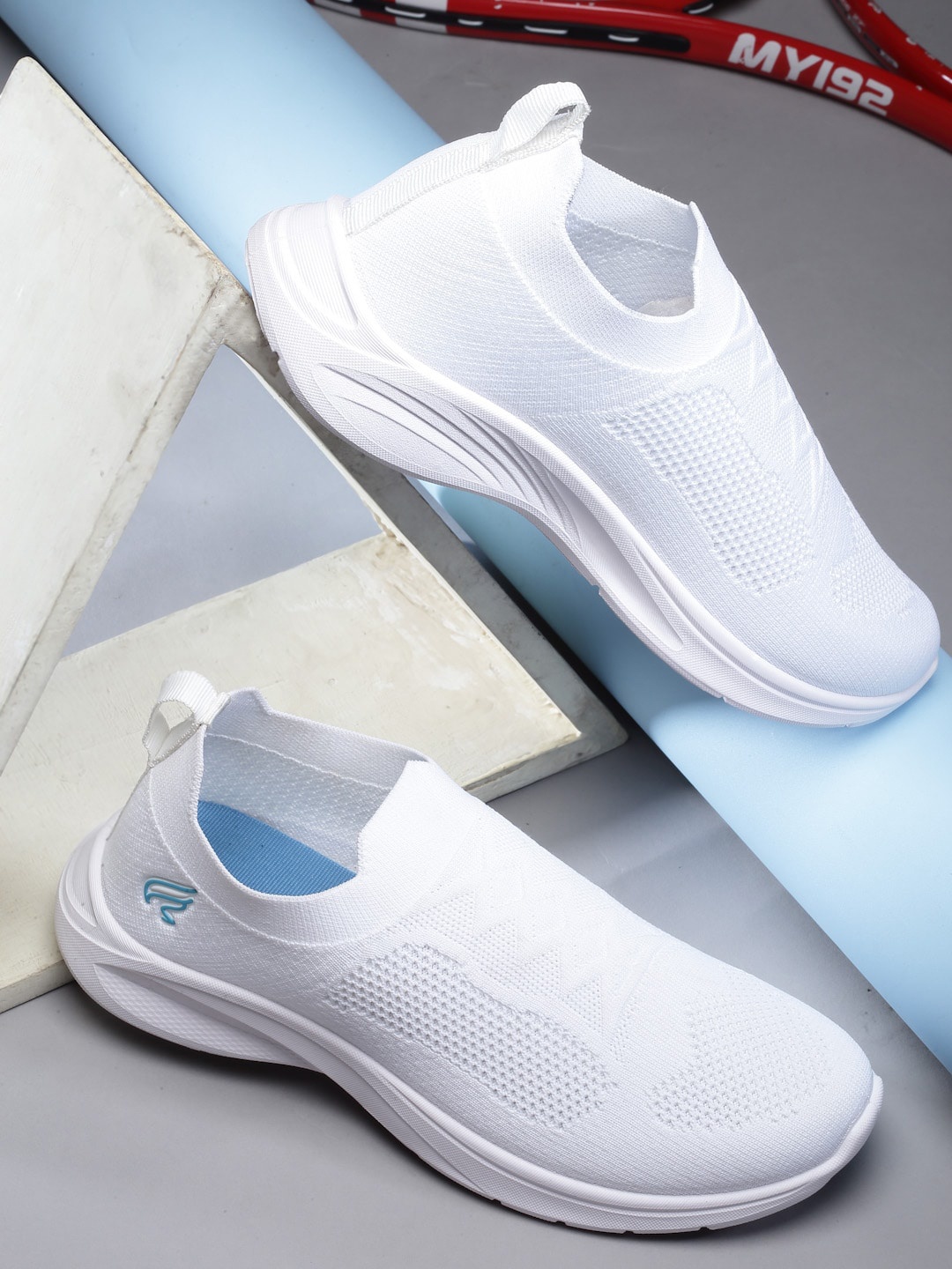 

Champs Men Textured Mesh Lightweight Slip-On Sneakers, White