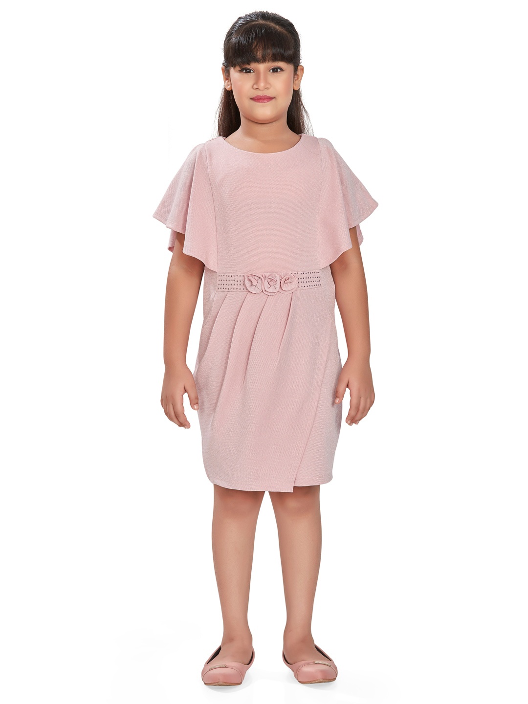 

Peppermint Flutter Sleeve A-Line Dress, Pink